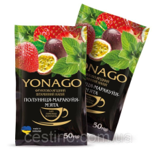 Концентрат напою Чай Полуниця-Маракуйя-М`ята Йонаго, 50г,